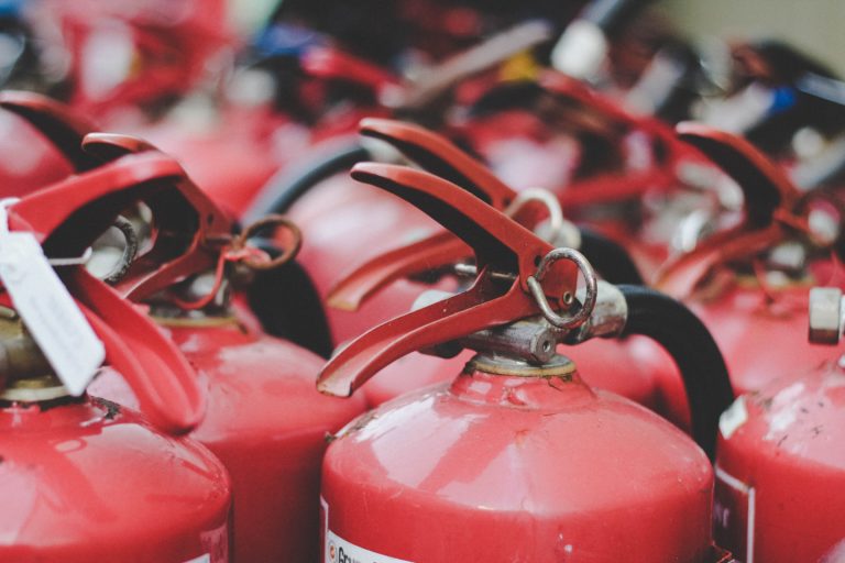 Fire Extinguishers being used for a fire risk assessment