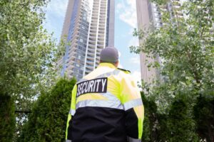 security guard on waking watch duty